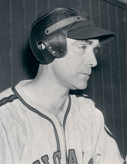 Jackie Hayes of the White Sox is known as the first player to wear a baseball batting helmet during a major league game.
