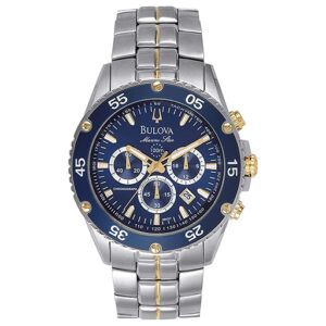 Best Christmas Gifts for Men watches - Bulova Men's Marine Star 6-Hand Chronograph Watch, Tachymeter Luminous Hands, 100M Water Resistant
