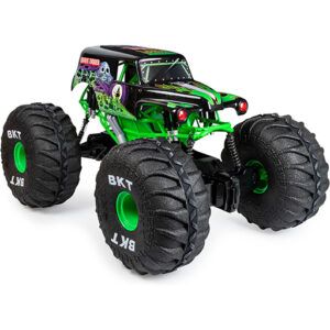 best christmas gifts for kids rc truck - Monster Jam, Official Mega Grave Digger All-Terrain Remote Control Monster Truck with Lights, 1: 6 Scale, Kids Toys for Boys