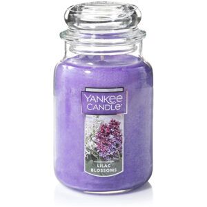 best christmas gifts for mom personalized gift - Yankee Candle Lilac Blossoms Scented, Classic 22oz Large Jar Single Wick Candle, Over 110 Hours of Burn Time, Violet